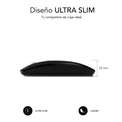 Subblim Dual Flat Ratón Óptico Inalámbrico 1600DPI Negro