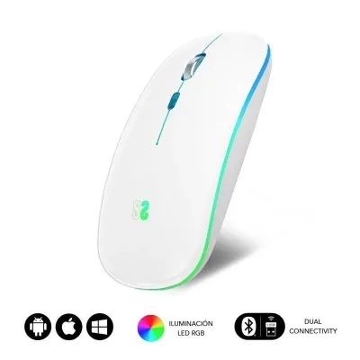 Subblim LED Dual Flat Mouse Ratón Óptico Inalámbrico RGB