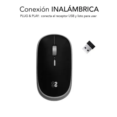 Subblim Wireless Mini Mouse Ratón Óptico Inalámbrico Negro