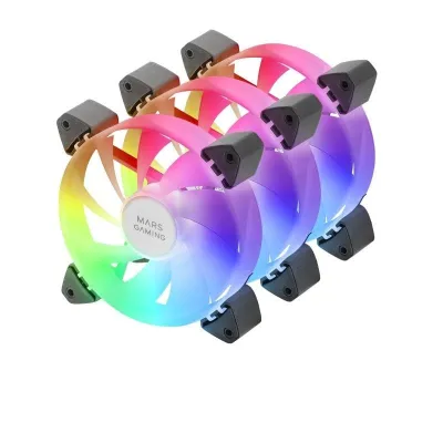 Mars Gaming MF-3A Kit 3x Ventiladores FDB 120mm ARGB Rainbow Mars Gaming MF-3A Kit 3x Ventiladores FDB 120mm ARGB Rainbow