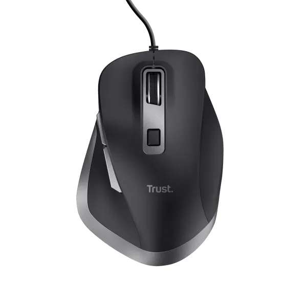 Trust Fyda Ratón Óptico Ergonómico Eco USB 5000DPI Negro