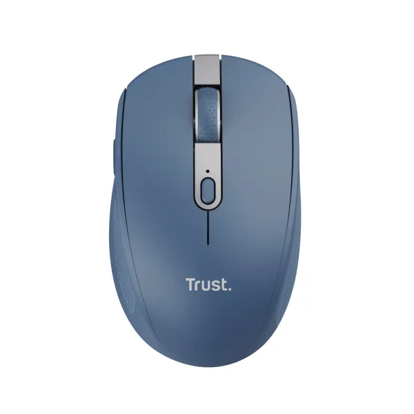 Trust Ozaa Compact Silet Multidevice Bluetooth Ratón inalámbrico, Azul de 6 botones/3200 DPI con batería