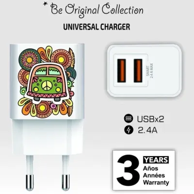 Cargador de Pared Tech One Tech Green Camper TEC2503/ 2xUSB/ Cargador de Pared Tech One Tech Green Camper TEC2503/ 2xUSB/