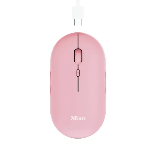Trust Puck Ratón Inalámbrico 1600DPI Rosa