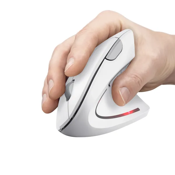 Trust Verto Ratón Ergonómico Vertical Inalámbrico 1600 DPI Blanco