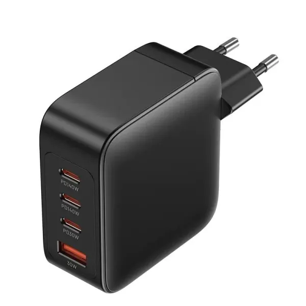 Vention FEIB0-EU Cargador GaN de Pared 4 puertos PD 140W Negro 