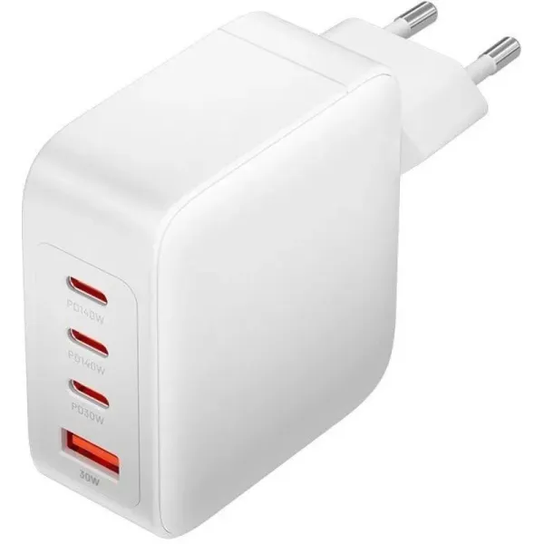 Vention FEIW0-EU Cargador GaN de Pared 4 puertos PD 140W Blanco 