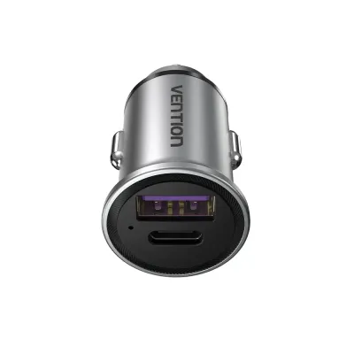 Cargador de Coche Vention FFFH0/ 1xUSB-Tipo C/ 1xUSB/ 30W Cargador de Coche Vention FFFH0/ 1xUSB-Tipo C/ 1xUSB/ 30W