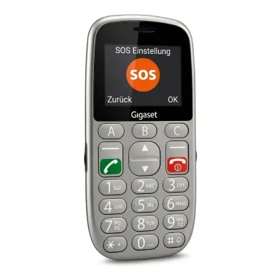 Gigaset GL390 Teléfono Móvil para Personas Mayores/ Gris