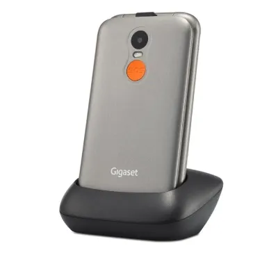 Gigaset GL590 Teléfono Móvil para Personas Mayores/ Plata