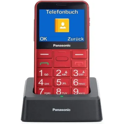 Teléfono Móvil Panasonic KX-TU155EXRN para Personas Mayores/ Teléfono Móvil Panasonic KX-TU155EXRN para Personas Mayores/