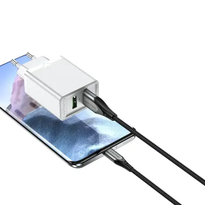 Cargador de Pared Vention FBAW0-EU/ 2xUSB/ 18W/ Blanco