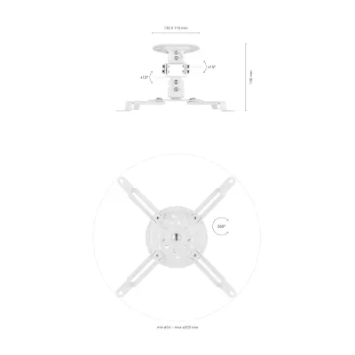 Aisens CP03TSR-129 Soporte de Techo para Proyector VESA 320x320 Aisens CP03TSR-129 Soporte de Techo para Proyector VESA 320x320