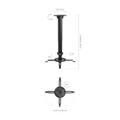 Aisens CP04TSRE-131 Soporte de Techo para Proyector VESA 320x320