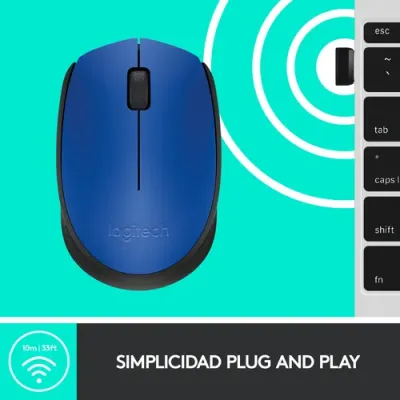 Logitech M171 Ratón Inalámbrico Azul Logitech M171 Ratón Inalámbrico Azul