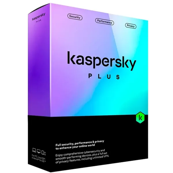 Kaspersky Plus 2023 1 Dispositivo Caja 1 Año