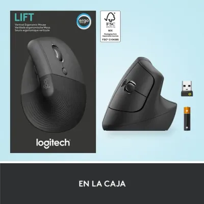 Logitech Lift Ratón Inalámbrico Vertical para Diestros 4000 DPI Logitech Lift Ratón Inalámbrico Vertical para Diestros 4000 DPI