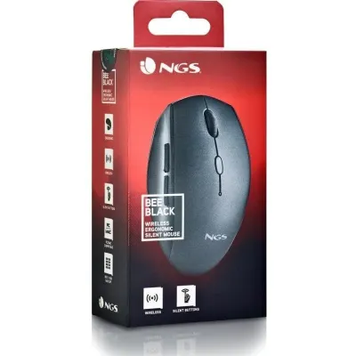 NGS Bee Black Ratón Inalámbrico 1600 DPI Negro NGS Bee Black Ratón Inalámbrico 1600 DPI Negro