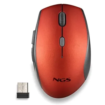 Ratón Inalámbrico NGS Bee Red/ Hasta 1600 DPI/ Rojo Ratón Inalámbrico NGS Bee Red/ Hasta 1600 DPI/ Rojo