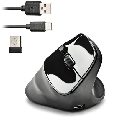 NGS EVO MOKSHA Ratón Vertical Inalámbrico 2400 DPI Negro