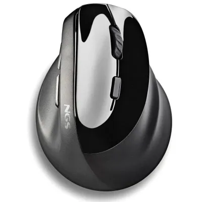 NGS EVO MOKSHA Ratón Vertical Inalámbrico 2400 DPI Negro