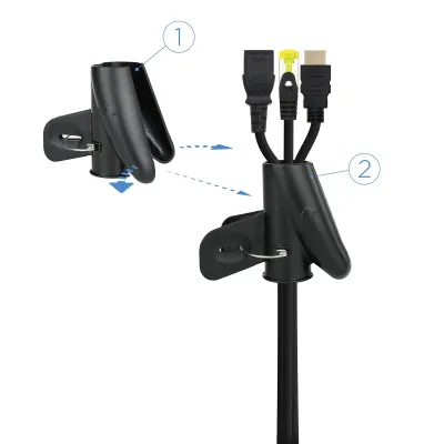 Nanocable Organizador de cables flexible 25 mm 1.0m, negro Nanocable Organizador de cables flexible 25 mm 1.0m, negro
