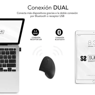Subblim Glide Vertical Ergo Dual Ratón Vertical Ergonómico Subblim Glide Vertical Ergo Dual Ratón Vertical Ergonómico