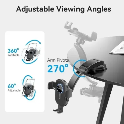 Vention KSCB0 Soporte de Smartphone para Coche Negro