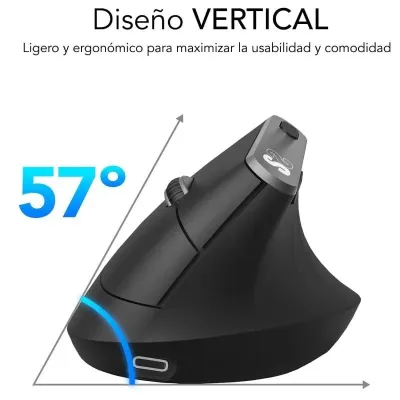 Ratón Ergonómico Inalámbrico por Bluetooth/ 2.4GHz Subblim Ratón Ergonómico Inalámbrico por Bluetooth/ 2.4GHz Subblim