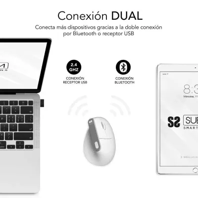 Ratón Ergonómico Inalámbrico por Bluetooth/ 2.4GHz Subblim Ratón Ergonómico Inalámbrico por Bluetooth/ 2.4GHz Subblim