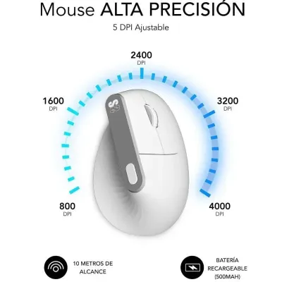 Ratón Ergonómico Inalámbrico por Bluetooth/ 2.4GHz Subblim Ratón Ergonómico Inalámbrico por Bluetooth/ 2.4GHz Subblim