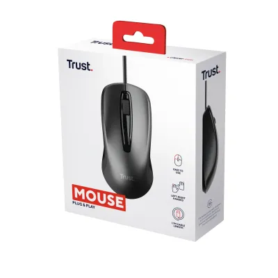 Trust Basics Ratón Óptico 1200DPI Negro