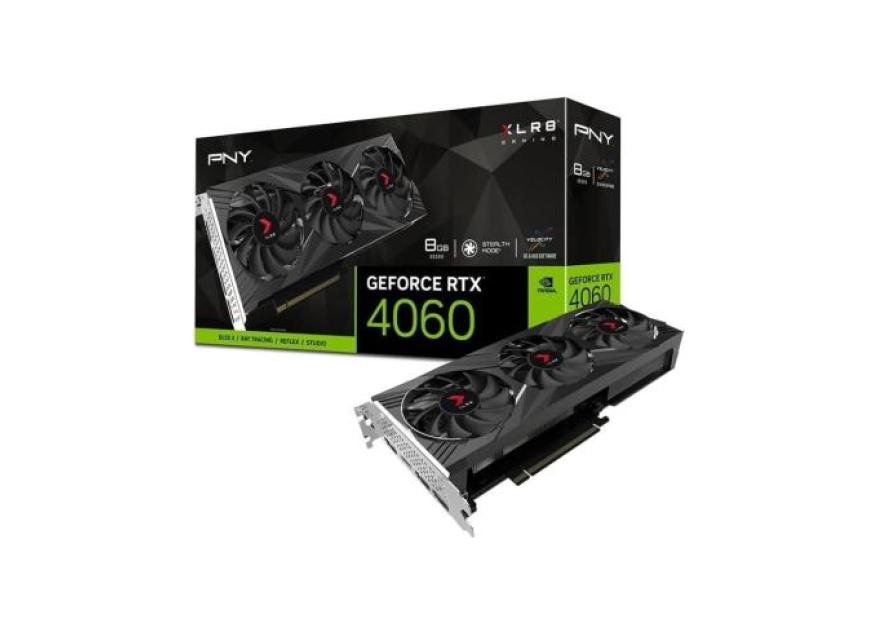 PNY GeForce RTX 4060 8GB GDDR6 XLR8 Gaming Verto Epic-X RGB Triple ...