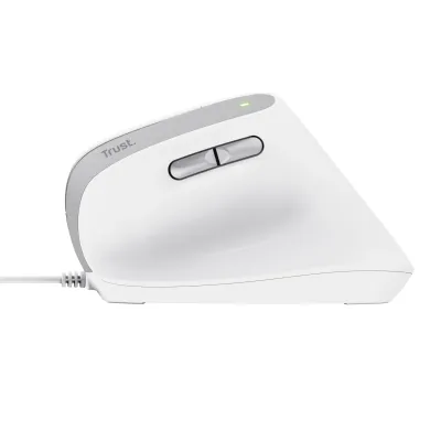 Ratón Ergonómico Trust Bayo II/ Hasta 2400 DPI/ Blanco