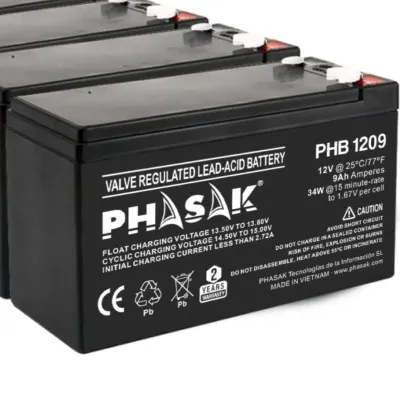 Phasak PHB 1209 Batería SAI/UPS 9Ah 12V Phasak PHB 1209 Batería SAI/UPS 9Ah 12V