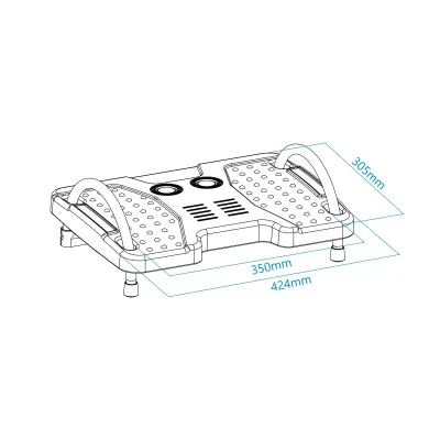 TooQ TQFR0601-G Reposapiés Ajustable en Inclinación Gris