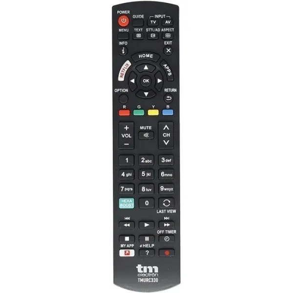 TM Electron TMURC330 Mando a Distancia Universal Compatible con Televisores Panasonic