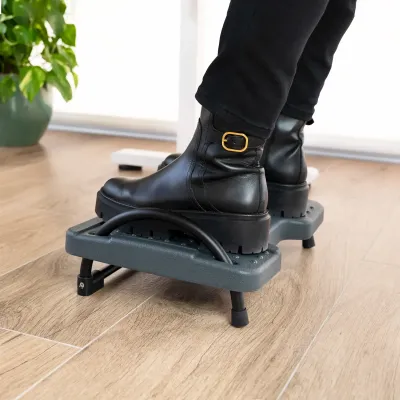 TooQ TQFR0601-G Reposapiés Ajustable en Inclinación Gris