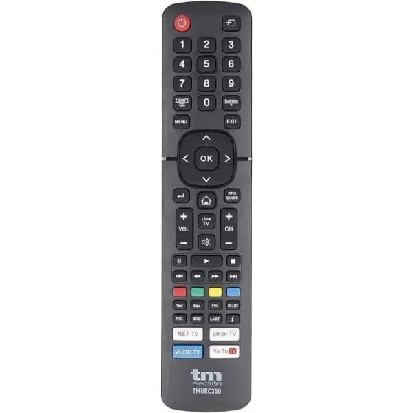 TM Electron TMURC350 Mando a Distancia Universal Compatible con Televisores Hisense