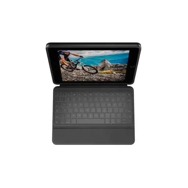 Logitech Rugged Folio Funda con Teclado Bluetooth Gris para iPad 7/8/9 Generación