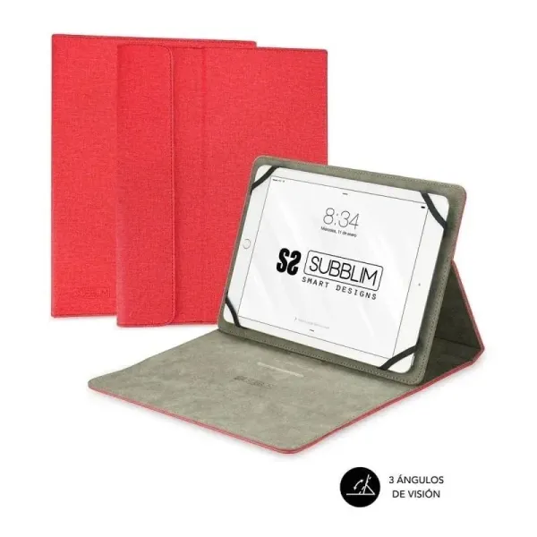 Subblim Clever Stand Funda Roja para Tablet de 10.1"