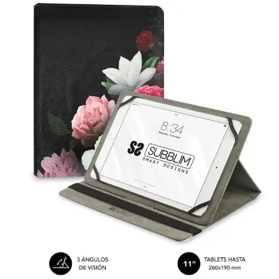 Subblim Trendy Case Funda Universal Rosas para Tablet hasta 11"