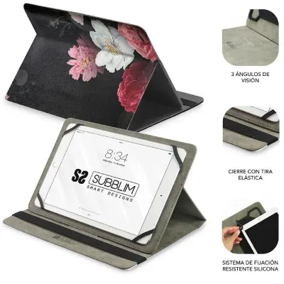 Subblim Trendy Case Funda Universal Rosas para Tablet hasta 11"