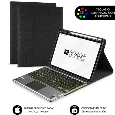 Subblim KeyTab Pro BT Funda con Teclado Negra para iPad 10.9"