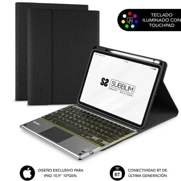 Subblim KeyTab Pro BT Funda con Teclado Negra para iPad 10.9" 10a Gen