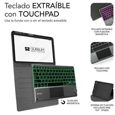Subblim KeyTab Pro BT Funda con Teclado Negra para iPad 10.9"