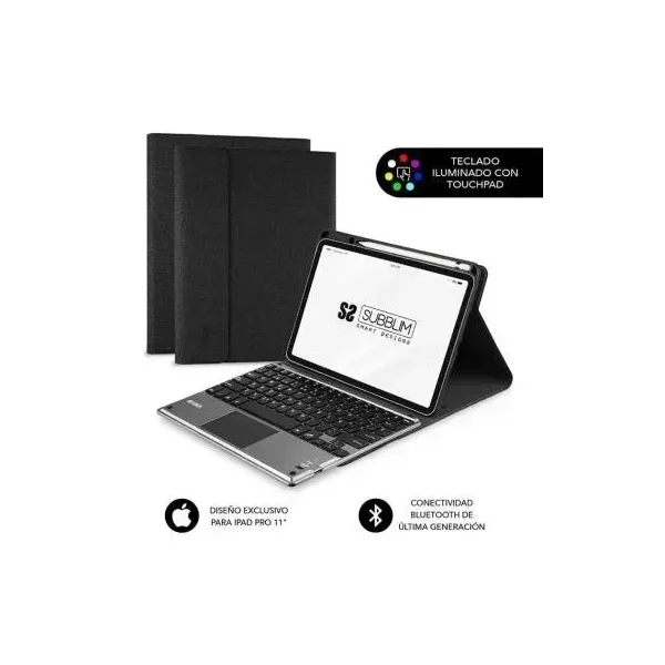 Subblim Keytab Pro Funda Negra con Teclado Bluetooth para iPad Pro 11" 2020/2021