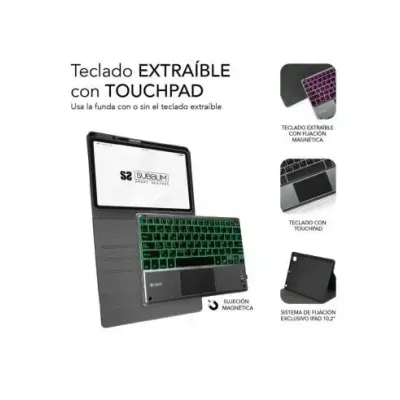 Subblim Keytab Pro Funda Negra con Teclado Bluetooth para iPad