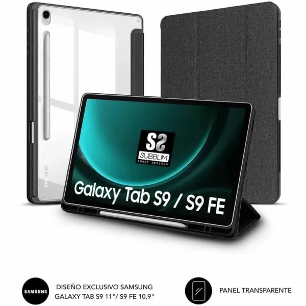 Sublim Clear Shock Case Funda Negra para para Samsung Galaxy Tab S9 11"/S9 FE 10.9"
