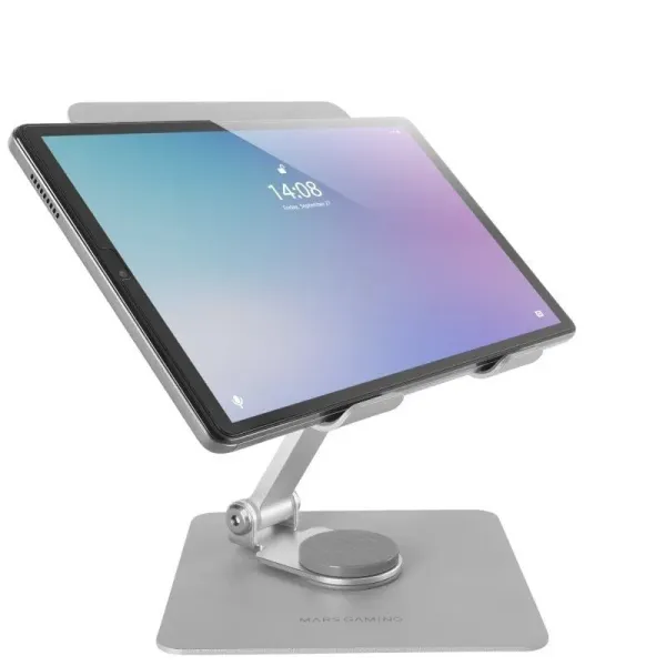 Mars Gaming MA-RST Soporte Plegable Antideslizante 2 en 1 Blanco para Tablets y Convertibles hasta 1